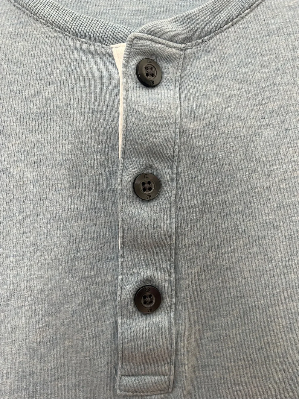 EUC Banana Republic Pale Blue Short-Sleeve Henley Tee
